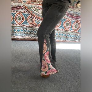 Upcycled flare corduroy pants
